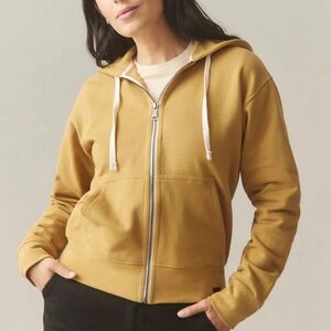 NWOT American Giant Women's Midweight Full Zip Hoodie Mustard Yellow M